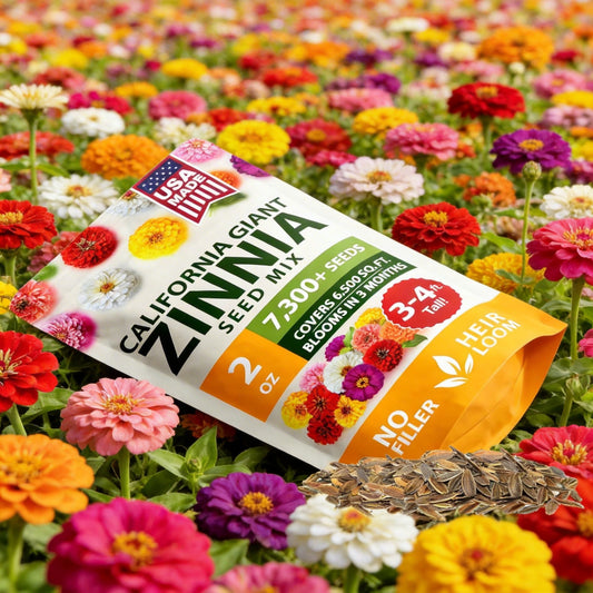 🔥Zinnia Seeds - Pure Seeds - No Filler - Heirloom Flower Seeds
