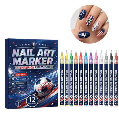 Amorivra™ 12-color fan-themed nail art brushes
