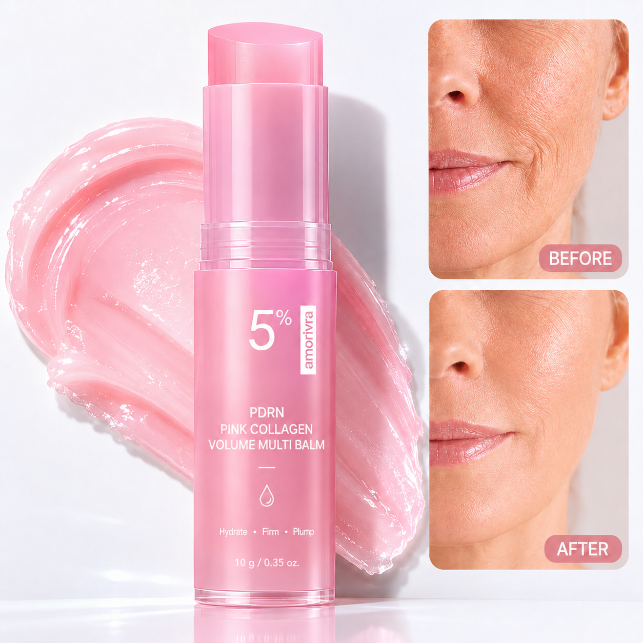🔥LAST DAY 60% OFF Amorivra Korean Pink CollagenVolume Multi Balm